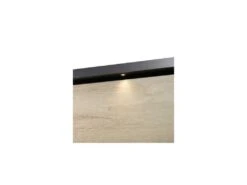 Armoire 217 Cm 2 Portes Coulissantes + Leds Chêne Naturel/Noir - ZEUS -Fren Soldes Boutique armoire et dressing 17637021