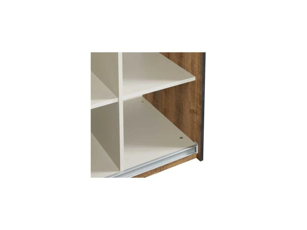 Armoire 2 Portes Coulissantes 245 Cm Bois Tropical - HADES 5 Armoire 2 Portes Coulissantes 245 Cm Bois Tropical - HADES – Image 5