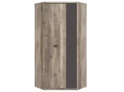 Armoire D'angle 2 Portes Abel Bois Et Gris -Fren Soldes Boutique armoire et dressing 17685701
