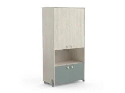 Armoire 4 Portes Battantes 1 Niche Bois Beige/vert - SASHA - L 89 X L 50 X H 183 Cm 11 Armoire 4 Portes Battantes 1 Niche Bois Beige/vert - SASHA - L 89 X L 50 X H 183 Cm -Fren Soldes Boutique armoire et dressing 19721345