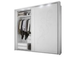 Armoire 2 Portes 243 Cm à LEDs - LADY - L 265 X L 57 X H 230 Cm -Fren Soldes Boutique armoire et dressing 19721449