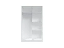 Armoire 2 Portes Coulissantes Blanc - PANDA - L 120 X L 50 X H 200 Cm -Fren Soldes Boutique armoire et dressing 19721557