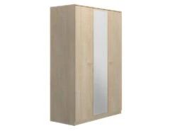 Armoire 3 Portes 1 Miroir Chêne Blond - MAILLE -Fren Soldes Boutique armoire et dressing 21026693