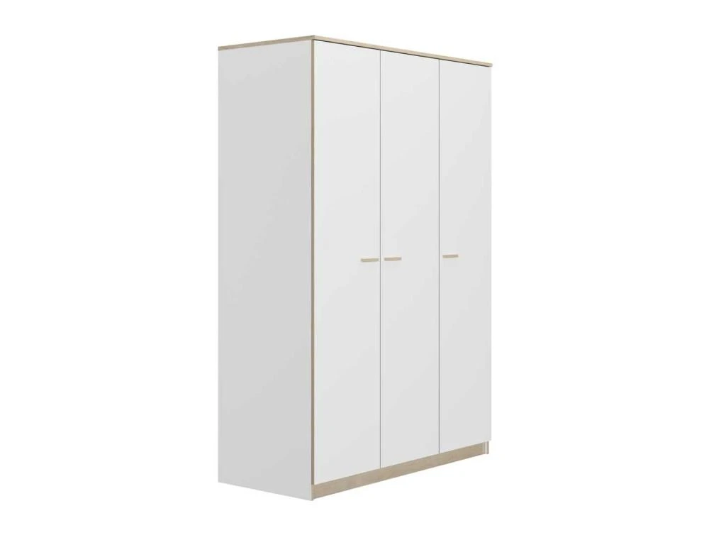 Armoire 3 Portes Blanc/Chêne Blond - MAILLE 2 Armoire 3 Portes Blanc/Chêne Blond - MAILLE – Image 2