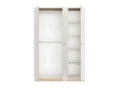 Armoire 3 Portes Blanc/Chêne Blond - MAILLE 5 Armoire 3 Portes Blanc/Chêne Blond - MAILLE -Fren Soldes Boutique armoire et dressing 21026719