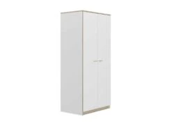 Armoire 2 Portes Blanc/ChĂȘne Blond - MAILLE