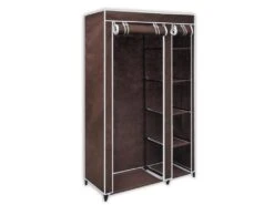 Armoires Penderie Etagère Tissu Marron Entrée Chambre Camping 2002001