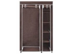 Armoires Penderie Etagère Tissu Marron Entrée Chambre Camping 2002001 -Fren Soldes Boutique armoire et dressing 21028143