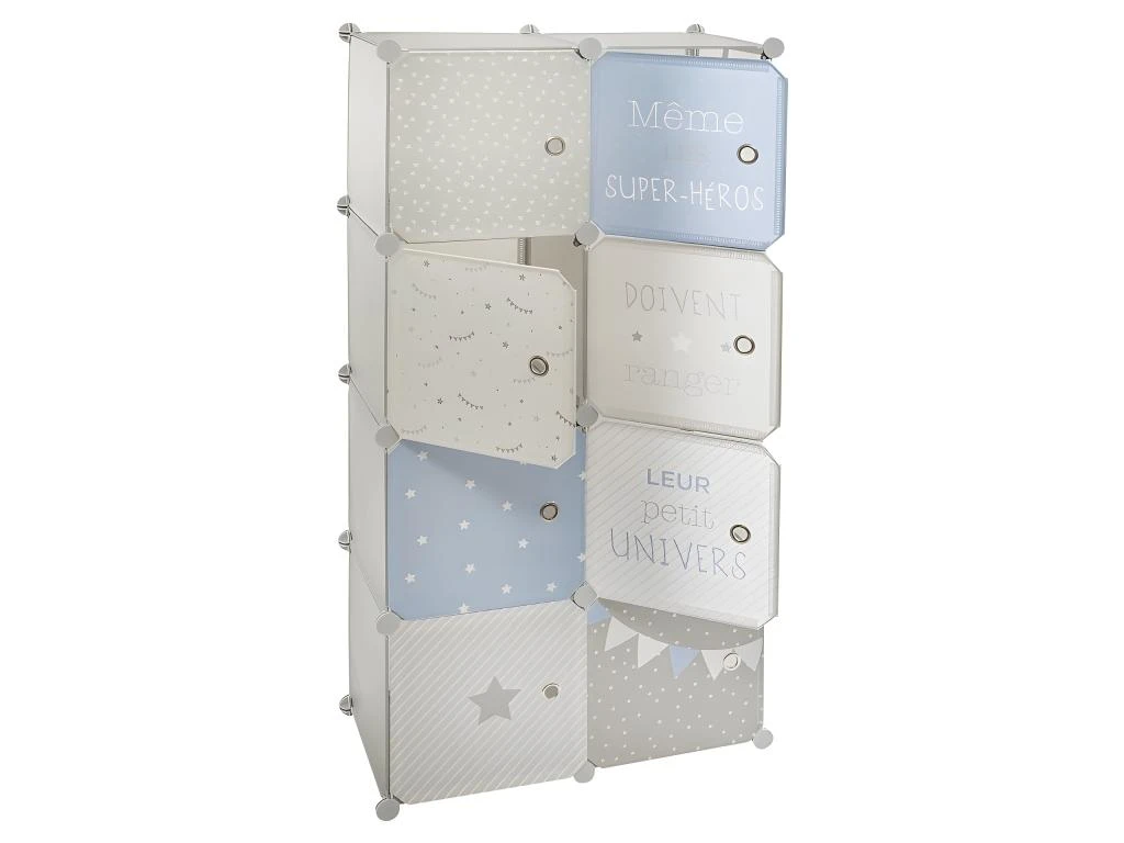 Rangement Enfant 8 Cases Bleu Atmosphera - Bleu 3 Rangement Enfant 8 Cases Bleu Atmosphera - Bleu – Image 3