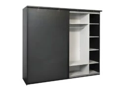 Armoire 2 Portes Coulissantes 217 Cm Bois Noir - UNYS -Fren Soldes Boutique armoire et dressing 21722115