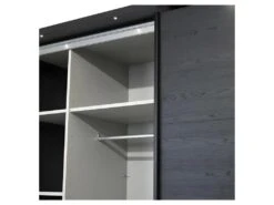 Armoire 2 Portes Coulissantes 245 Cm Bois Noir - UNYS -Fren Soldes Boutique armoire et dressing 21722161