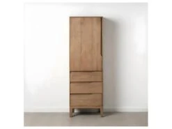 Armoire 1 Porte 3 Tiroirs Bois De Manguier - VERTICA