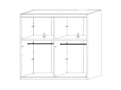 Armoire 2 Portes Coulissantes Blanc/Ciment - ANIECE N°3 -Fren Soldes Boutique armoire et dressing 22076493