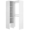 Armoire Bernina, Structure Pour Dressing D'angle, Porte-manteau D'angle Ouvert, 79x88h186 Cm, Blanc