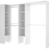 Armoire Quadro, Structure Pour Dressing D'angle, Porte-manteau D'angle Ouvert, 228x79h187 Cm, Blanc
