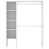 Armoire Makalu, Structure Pour Dressing, Portemanteau Ouvert, 140x40h187 Cm, Blanc