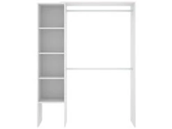 Armoire Makalu, Structure Pour Dressing, Portemanteau Ouvert, 140x40h187 Cm, Blanc