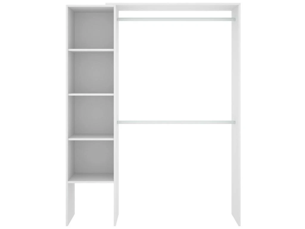 Armoire Makalu, Structure Pour Dressing, Portemanteau Ouvert, 140x40h187 Cm, Blanc 1 Armoire Makalu, Structure Pour Dressing, Portemanteau Ouvert, 140x40h187 Cm, Blanc