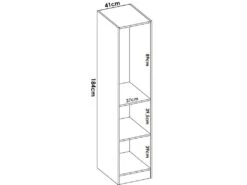Armoire Cusna, Cintre Pour Chambre, Armoire Avec 1 Porte Simple, 41x52h184 Cm, Chêne -Fren Soldes Boutique armoire et dressing 22792769