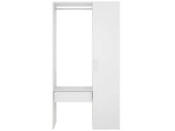 Armoire Weisshorn, Structure Pour Dressing, Portemanteau Ouvert, 98x42h187 Cm, Blanc -Fren Soldes Boutique armoire et dressing 22793457