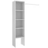 Armoire Presanella, Structure Pour Dressing, Portemanteau Ouvert, 138x40h186 Cm, Blanc