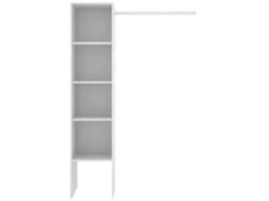 Armoire Presanella, Structure Pour Dressing, Portemanteau Ouvert, 138x40h186 Cm, Blanc 7 Armoire Presanella, Structure Pour Dressing, Portemanteau Ouvert, 138x40h186 Cm, Blanc -Fren Soldes Boutique armoire et dressing 22793647
