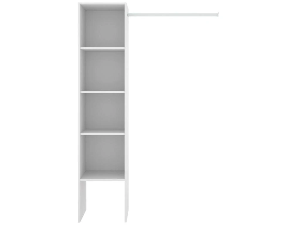 Armoire Presanella, Structure Pour Dressing, Portemanteau Ouvert, 138x40h186 Cm, Blanc 4 Armoire Presanella, Structure Pour Dressing, Portemanteau Ouvert, 138x40h186 Cm, Blanc – Image 4