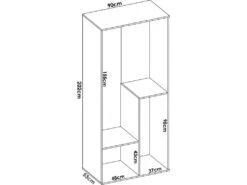 Armoire Priora, Portemanteau Pour Chambre, Armoire Avec 3 Portes Battantes, 90x53h202 Cm, Blanc -Fren Soldes Boutique armoire et dressing 22793757