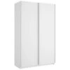 Armoire Annapurna, Porte-manteau Pour Chambre, Armoire Avec 2 Portes Coulissantes, 120x65h204 Cm, Blanc