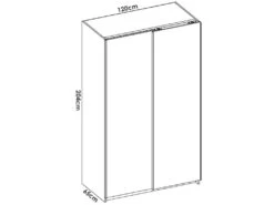 Armoire Annapurna, Porte-manteau Pour Chambre, Armoire Avec 2 Portes Coulissantes, 120x65h204 Cm, Blanc -Fren Soldes Boutique armoire et dressing 22793829