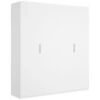 Armoire Prado, Portemanteau Pour Chambre, Armoire Avec 4 Portes Battantes, 180x52h204 Cm, Blanc