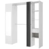 Armoire Rigi, Structure Pour Dressing, Portemanteau Ouvert, 177x52h205 Cm, Blanc Et Anthracite