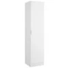 Armoire Cusna, Porte-manteau Pour Chambre, Armoire Avec 1 Porte Simple, 41x52h184 Cm, Blanc