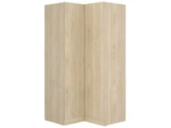 Armoire Dcipo, Meubles D'angle Pour Chambre Ă Coucher, Armoire D'angle Avec 2 Portes Battantes, 91x93h184 Cm, ChĂȘne