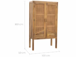 Armoire Tiki En Cannage 2 Portes En Bois -Fren Soldes Boutique armoire et dressing 23029621