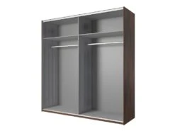 Armoire 200cm. 2 Portes Coulissantes Avec Miroirs Couleur Chêne Clair Et Noir. Collection FOX -Fren Soldes Boutique armoire et dressing 8968447