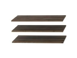 Armoire 230cm Avec Miroirs, Portes Coulissantes. LED Et Pack étagères Inclus. Collection KEITH. Coloris Chêne Foncé -Fren Soldes Boutique armoire et dressing 8968467