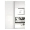 Armoire Design 120cm. 2 Portes Avec Miroirs Modulables. Couleur Blanc Mat. Collection EOS