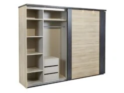 SIWA - Armoire 2 Portes Coulissantes 217cm Avec Leds -Fren Soldes Boutique armoire et dressing 8968655