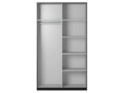 Armoire Design 150cm. 2 Portes Avec Miroirs Modulables. Couleur Noir Mat. Collection EOS -Fren Soldes Boutique armoire et dressing 8968699