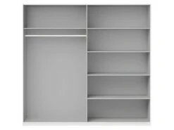 Armoire Design 2 Portes 200 Cm Avec Miroir. Couleur Blanc Brillant. Collection EOS -Fren Soldes Boutique armoire et dressing 8979169