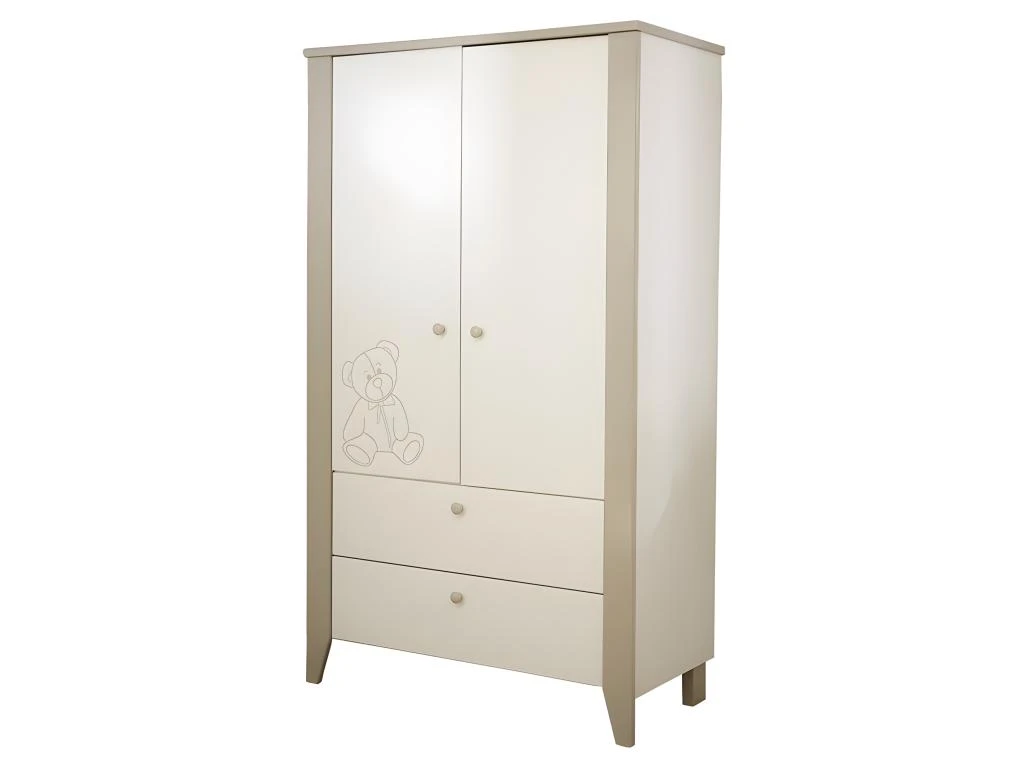 Armoire Teddy Bear 2 Portes - Blanc 1 Armoire Teddy Bear 2 Portes - Blanc