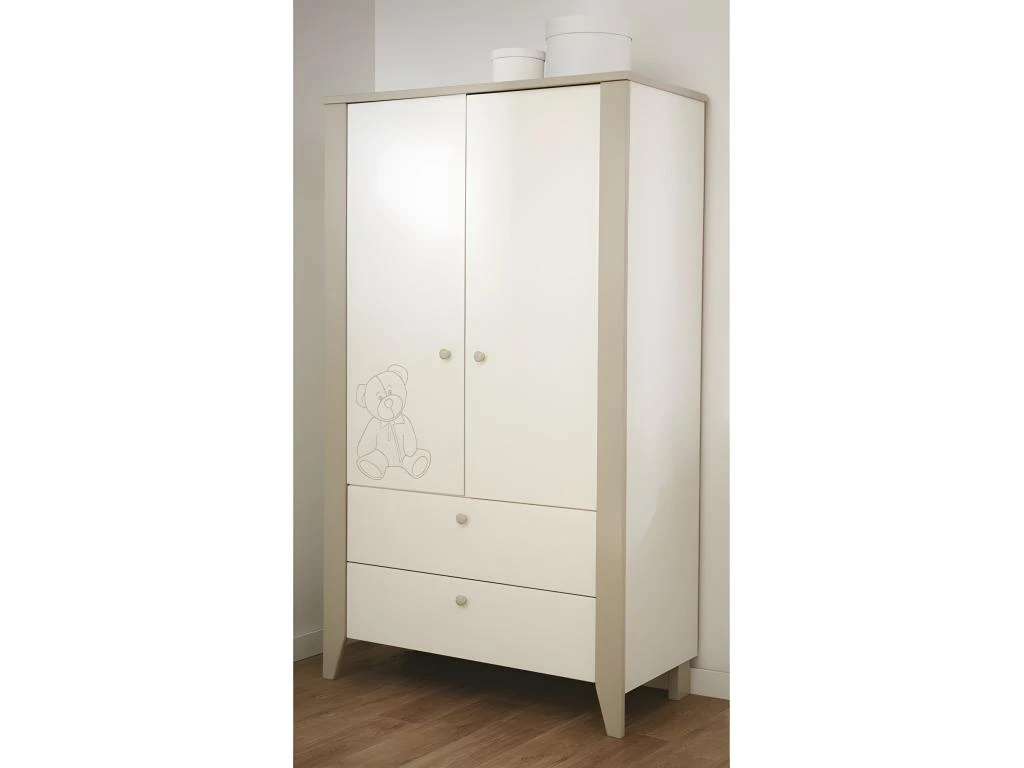Armoire Teddy Bear 2 Portes - Blanc 2 Armoire Teddy Bear 2 Portes - Blanc – Image 2