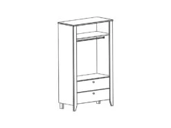 Armoire Teddy Bear 2 Portes - Blanc 6 Armoire Teddy Bear 2 Portes - Blanc -Fren Soldes Boutique armoire et dressing 9191183