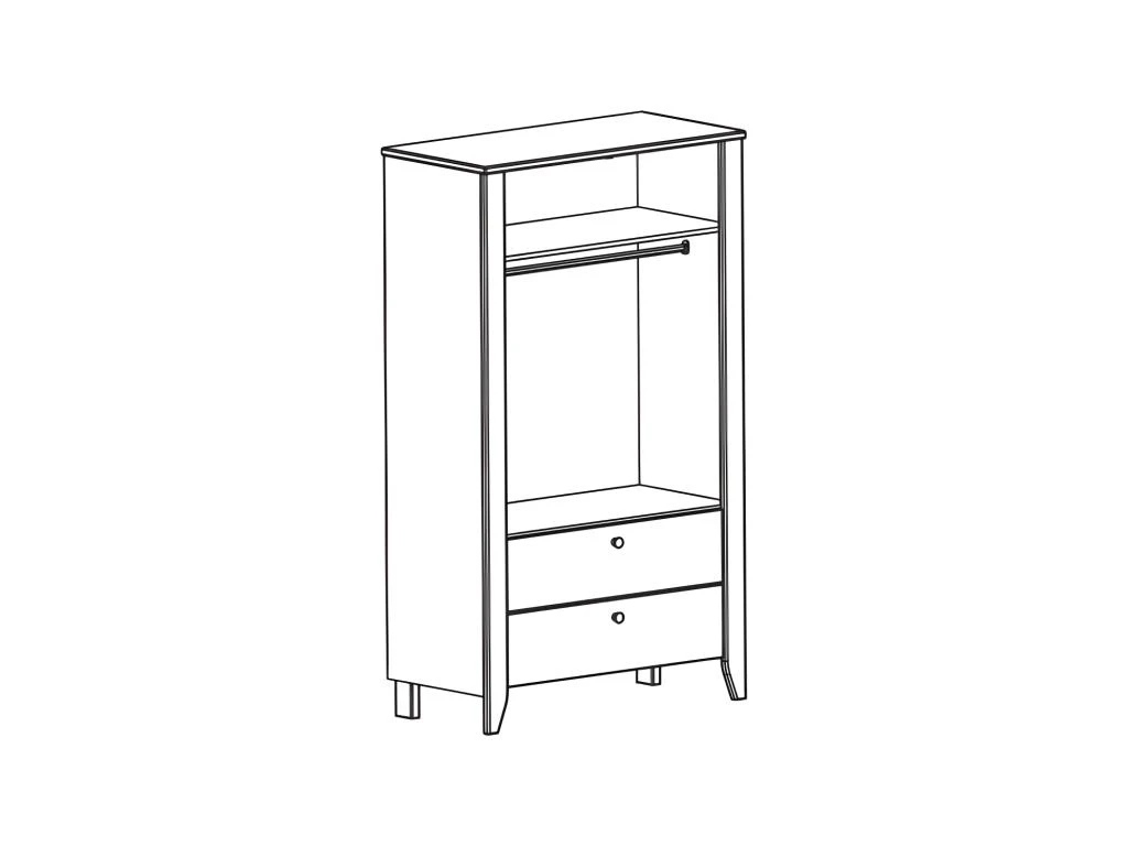 Armoire Teddy Bear 2 Portes - Blanc 3 Armoire Teddy Bear 2 Portes - Blanc – Image 3