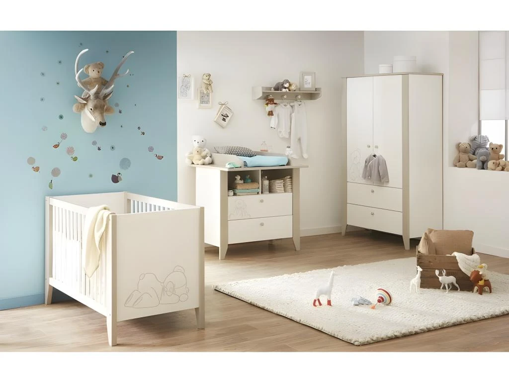 Armoire Teddy Bear 2 Portes - Blanc 4 Armoire Teddy Bear 2 Portes - Blanc – Image 4