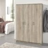Garde Robe REY, Armoire 3 Portes Idéal Pour Votre Entrée, Votre Buanderie Ou Votre Sdb