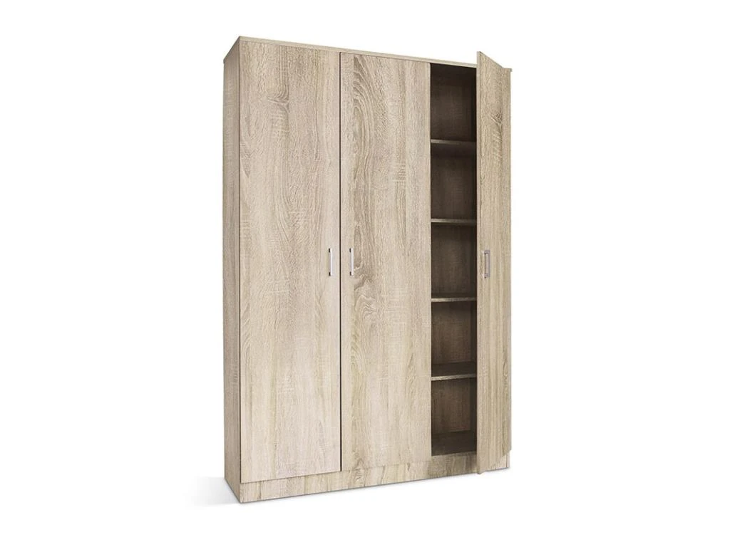 Garde Robe REY, Armoire 3 Portes Idéal Pour Votre Entrée, Votre Buanderie Ou Votre Sdb 2 Garde Robe REY, Armoire 3 Portes Idéal Pour Votre Entrée, Votre Buanderie Ou Votre Sdb – Image 2