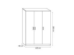 Garde Robe REY, Armoire 3 Portes Idéal Pour Votre Entrée, Votre Buanderie Ou Votre Sdb 5 Garde Robe REY, Armoire 3 Portes Idéal Pour Votre Entrée, Votre Buanderie Ou Votre Sdb -Fren Soldes Boutique armoire et dressing 9191231