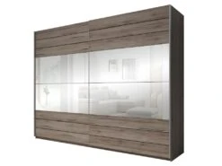 Armoire 220cm. 2 Portes Coulissantes Avec Miroirs Couleur Chêne. Collection FLOYD